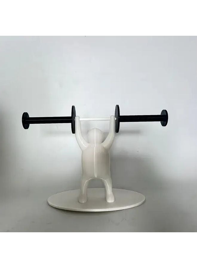 Grey Weight Sensitive Toilet Paper Holder No Drill Installation Durable Plastic Bathroom Storage - Image 4